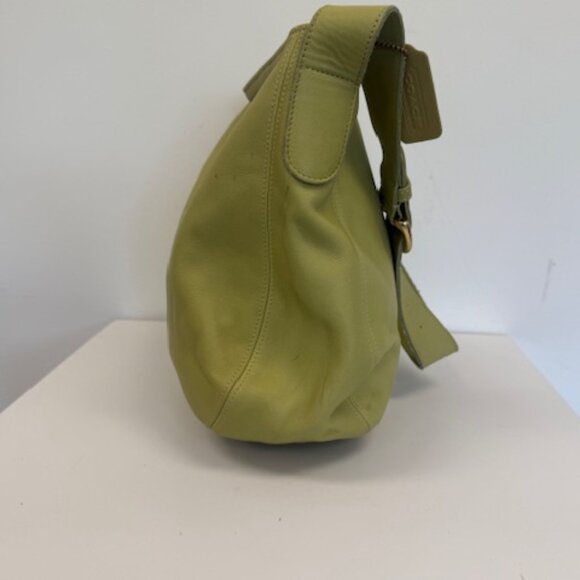 vintage coach bag #4161 green color leather bag - Picture 4 of 11